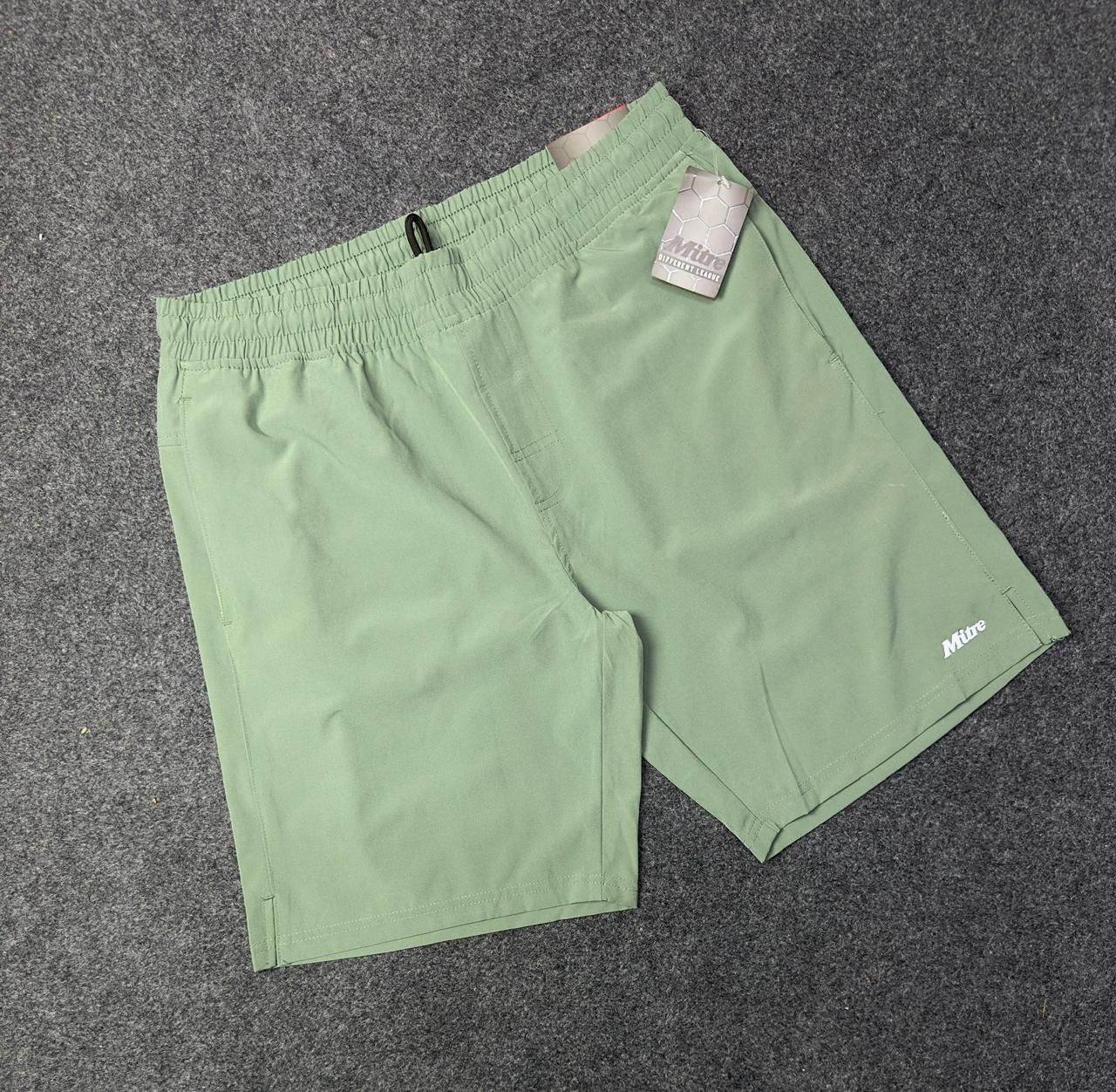 Mitre Shorts: Light Olive Mitre Shorts: Light Olive - Image 1